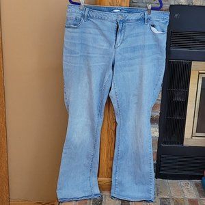 Old Navy 20 plus tall long jeans kicker boot style
